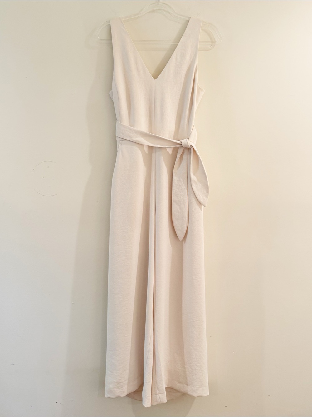 Aritzia Wilfred Ecoulement Cream & White Sleeveless Jumpsuit - Picture 15 of 16